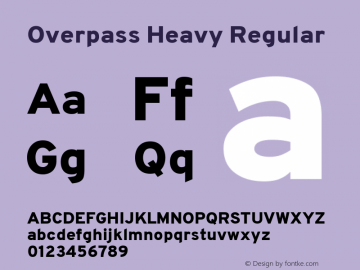 Overpass Heavy Regular Version 3.000;DELV;Overpass图片样张