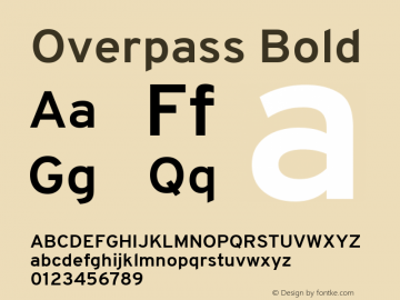 Overpass Bold Version 3.000;DELV;Overpass图片样张