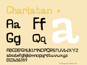 Charlatan ☞ Version 1.000;com.myfonts.easy.pizzadude.charlatan.regular.wfkit2.version.4FEc图片样张