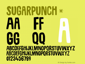 Sugarpunch ☞ Version 1.000;com.myfonts.easy.pizzadude.sugarpunch.regular.wfkit2.version.4FEg图片样张