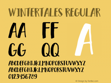WinterTales Regular Version 1.00 November 12, 2016, initial release图片样张