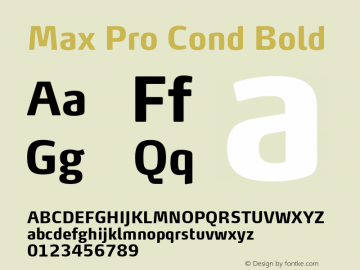 Max Pro Cond Bold Version 7.504; 2014; Build 1021;图片样张