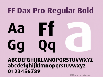 FF Dax Pro Regular Bold Version 7.504; 2009; Build 1021;com.myfonts.easy.fontfont.ff-dax.pro-bold.wfkit2.version.4gAr图片样张