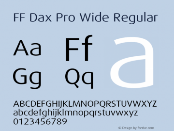 FF Dax Pro Wide Regular Version 7.504; 2009; Build 1021;com.myfonts.easy.fontfont.ff-dax.pro-wide-regular.wfkit2.version.4gBx图片样张