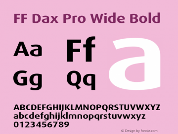 FF Dax Pro Wide Bold Version 7.504; 2009; Build 1021;com.myfonts.easy.fontfont.ff-dax.pro-wide-bold.wfkit2.version.4gEy图片样张