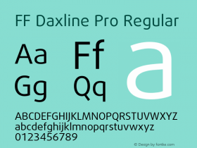 FF Daxline Pro Regular Version 7.504; 2010; Build 1021;com.myfonts.easy.fontfont.daxline.pro-regular.wfkit2.version.4fFA Font Sample