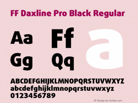 FF Daxline Pro Black Regular Version 7.504; 2010; Build 1021;com.myfonts.easy.fontfont.daxline.pro-black.wfkit2.version.4gnd图片样张
