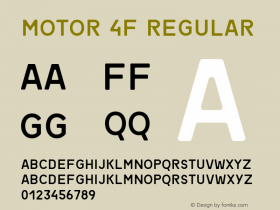 Motor 4F Regular 1.1;com.myfonts.easy.4thfebruary.motor-4f.regular.wfkit2.version.4kTA Font Sample