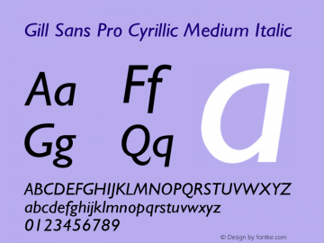 Gill Sans Pro Cyrillic Medium Italic Version 1.300;PS 1.200;hotconv 1.0.57;makeotf.lib2.0.21895;com.myfonts.easy.mti.gill-sans.pro-cyrillic-medium-inclined.wfkit2.version.3MRr图片样张