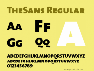 TheSans Regular Version 1.0 Font Sample