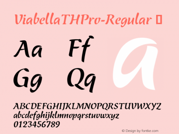 ViabellaTHPro-Regular ☞ Version 1.001 2016;com.myfonts.easy.ef.viabellat-h-pro.regular.wfkit2.version.4yhk Font Sample