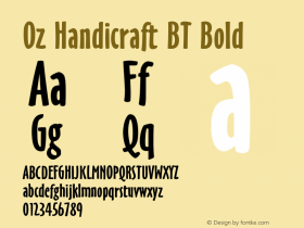 Oz Handicraft BT Bold Version 1.00;com.myfonts.easy.bitstream.oz-handicraft-bt.bold.wfkit2.version.4Eub图片样张