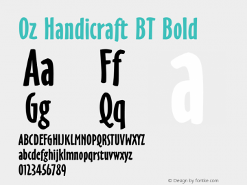 Oz Handicraft BT Bold Version 1.00;com.myfonts.easy.bitstream.oz-handicraft-bt.bold.wfkit2.version.4Eub Font Sample