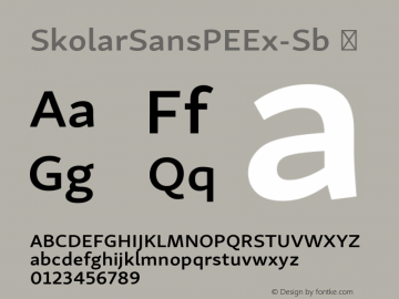 SkolarSansPEEx-Sb ☞ Version 2.004;PS 2.003;hotconv 1.0.88;makeotf.lib2.5.647800; ttfautohint (v1.5);com.myfonts.easy.rosetta.skolar-sans-pe.extended-semibold.wfkit2.version.4FtN图片样张