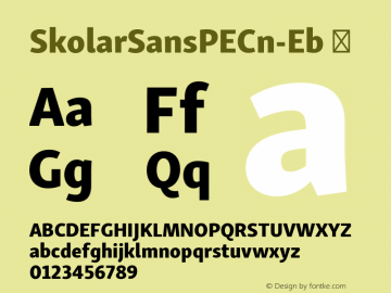 SkolarSansPECn-Eb ☞ Version 2.004;PS 2.003;hotconv 1.0.88;makeotf.lib2.5.647800; ttfautohint (v1.5);com.myfonts.easy.rosetta.skolar-sans-pe.condensed-extrabold.wfkit2.version.4Fu5 Font Sample