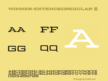 Winner-ExtendedRegular ☞ Version 1.104;com.myfonts.easy.sportsfonts.winner.extended-regular.wfkit2.version.4FAb图片样张