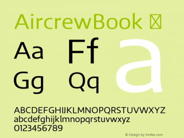 AircrewBook ☞ Version 1.000;com.myfonts.easy.tiponautas.aircrew.book.wfkit2.version.4EVh图片样张