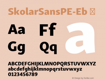 SkolarSansPE-Eb ☞ Version 2.004;PS 2.003;hotconv 1.0.88;makeotf.lib2.5.647800; ttfautohint (v1.5);com.myfonts.easy.rosetta.skolar-sans-pe.extrabold.wfkit2.version.4FsM图片样张
