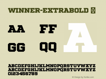 Winner-ExtraBold ☞ Version 1.104;com.myfonts.easy.sportsfonts.winner.extra-bold.wfkit2.version.4FAd Font Sample