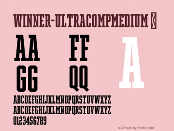 Winner-UltraCompMedium ☞ Version 1.104;com.myfonts.easy.sportsfonts.winner.ultra-compressed-medium.wfkit2.version.4FzY Font Sample