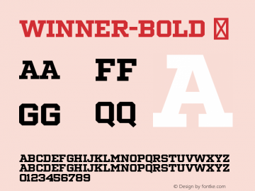 Winner-Bold ☞ Version 1.104;com.myfonts.easy.sportsfonts.winner.bold.wfkit2.version.4FzF图片样张