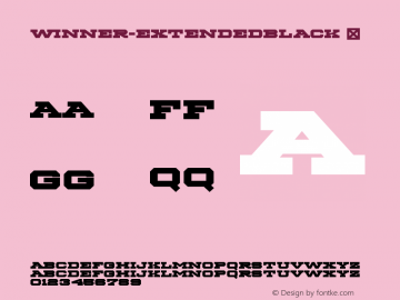 Winner-ExtendedBlack ☞ Version 1.104;com.myfonts.easy.sportsfonts.winner.extended-black.wfkit2.version.4FAm图片样张