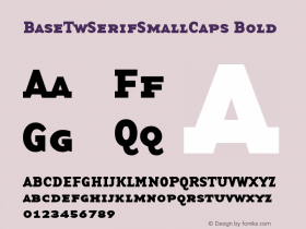 BaseTwSerifSmallCaps Bold Altsys Fontographer 3.5  9/15/97图片样张