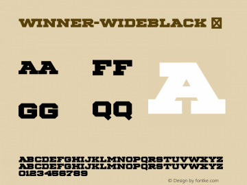 Winner-WideBlack ☞ Version 1.104;com.myfonts.easy.sportsfonts.winner.wide-black.wfkit2.version.4FzG图片样张