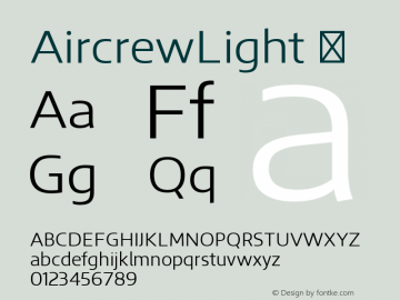 AircrewLight ☞ Version 1.000;com.myfonts.easy.tiponautas.aircrew.light.wfkit2.version.4EVt图片样张
