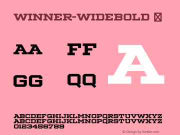 Winner-WideBold ☞ Version 1.104;com.myfonts.easy.sportsfonts.winner.wide-bold.wfkit2.version.4FzH图片样张