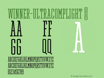 Winner-UltraCompLight ☞ Version 1.104;com.myfonts.easy.sportsfonts.winner.ultra-compressed-light.wfkit2.version.4FzV Font Sample