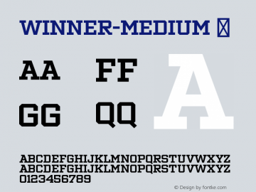 Winner-Medium ☞ Version 1.104;com.myfonts.easy.sportsfonts.winner.medium.wfkit2.version.4FAi Font Sample