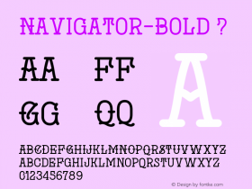 Navigator-Bold ☞ Version 1.00 November 10, 2016, initial release;com.myfonts.easy.virtuecreative.navigator.bold.wfkit2.version.4FMt Font Sample