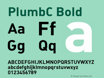 PlumbC Bold Version 001.000 Font Sample