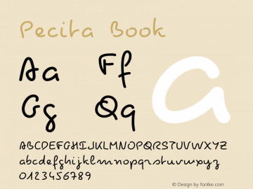 Pecita Book Version 5.4 Font Sample