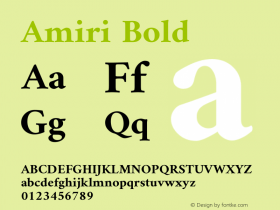 Amiri Bold Version 000.109图片样张