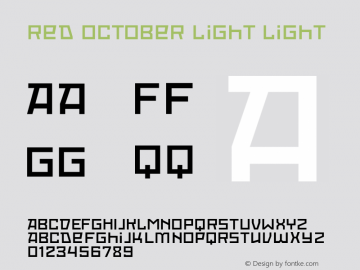 Red October Light Light Version 1.004 2013 Font Sample