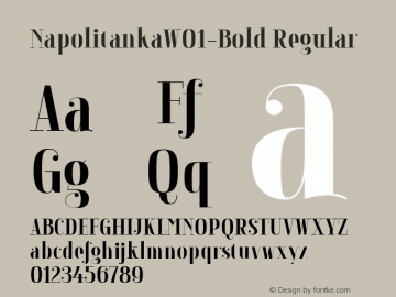 NapolitankaW01-Bold Regular Version 1.00 Font Sample