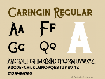 Caringin Regular Unknown Font Sample