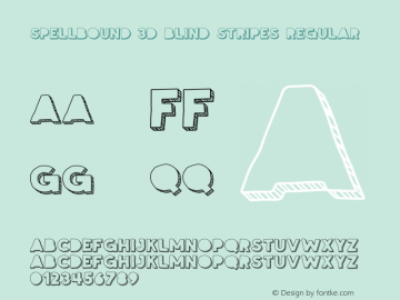 Spellbound 3D Blind Stripes Regular 1.0 Font Sample