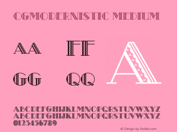 CgModernistic Medium Version 001.001 Font Sample