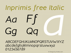 Inprimis free Italic Version 1.126 2016图片样张