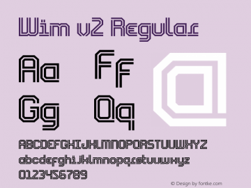 Wim v2 Regular Version 1.0 Font Sample