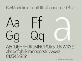 BwModelica-LightUltraCondensed ☞ Version 2.000;com.myfonts.easy.branding-with-type.bw-modelica-ultra-condensed.light-ultra-condensed.wfkit2.version.4FT7 Font Sample