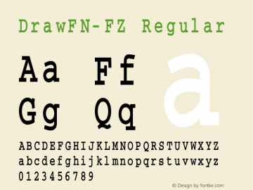 DrawFN-FZ Regular 1995:1.00 Font Sample