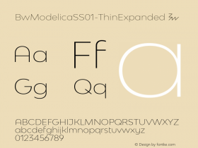 BwModelicaSS01-ThinExpanded ☞ Version 2.000;com.myfonts.easy.branding-with-type.bw-modelica-expanded.ss01-thin-expanded.wfkit2.version.4FWf图片样张