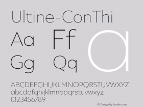 Ultine-ConThi ☞ Version 1.000;com.myfonts.easy.insigne.ultine.cond-thin.wfkit2.version.4DPG Font Sample