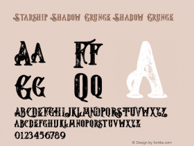 Starship Shadow Grunge Shadow Grunge Version 1.000 Font Sample