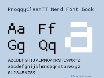 ProggyCleanTT Nerd Font Book 2004/04/15 Font Sample