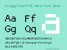 ProggyCleanTTCE Nerd Font Book 2004/04/15图片样张